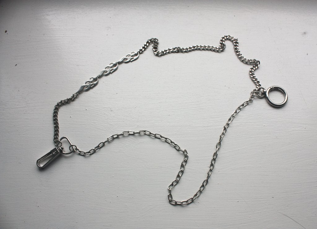 Nieuwe grijze ketting broek of tas Bershka, Ophalen of Verzenden, Nieuw