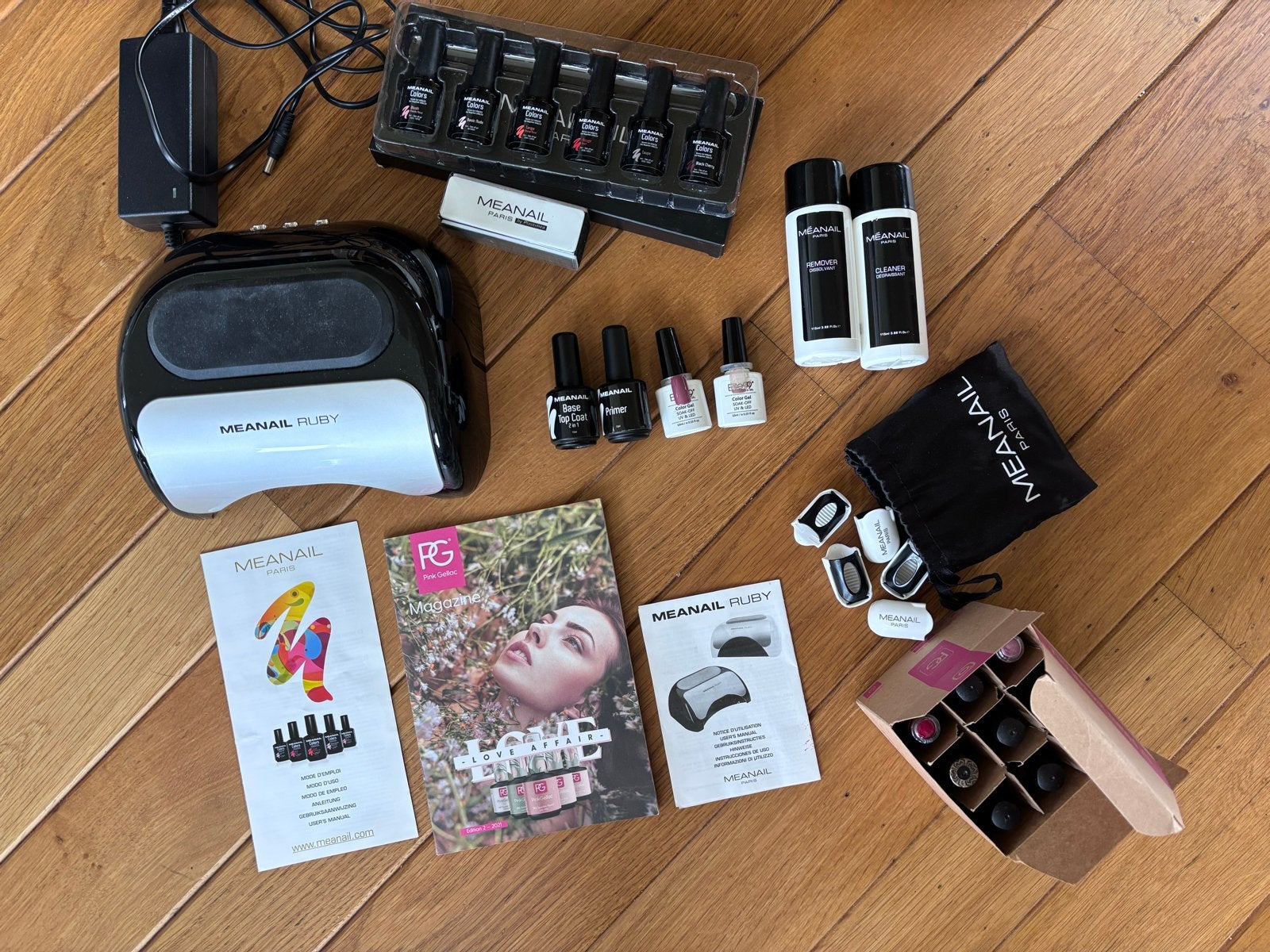 Meanail Ruby UV/LED Nagellak Starterset met Extra's, Ophalen of Verzenden, Gebruikt, Overige typen