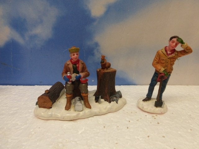 lemax break time kerstdorp poppetjes figurines accessoires, Ophalen of Verzenden, Zo goed als nieuw