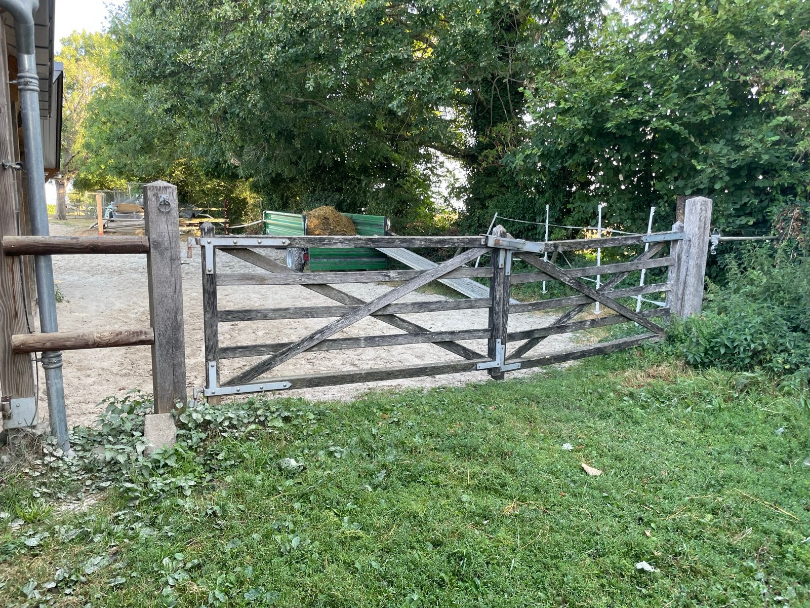 Poort, weidepoort, Ophalen, Gebruikt, Hout, Tuinhek