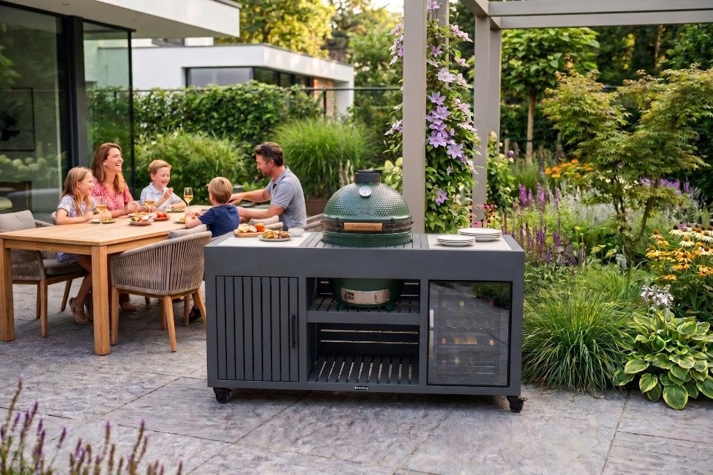 Buitenkeuken in Scandinavische stijl, Tuin en Terras, Buitenkeukens, Ophalen, Houtskool, Nieuw, Handgemaakt