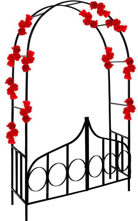 Rozenboog pergola met hekje tuinboog ijzer GRATIS BEZORGD!, Met poort, Verzenden, Nieuw, Nvt