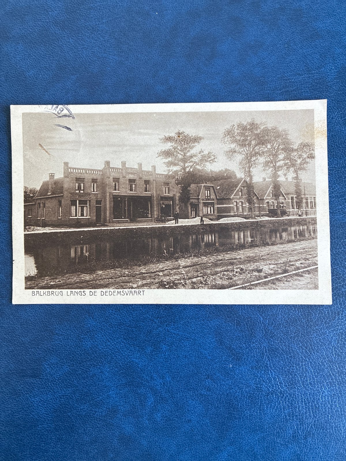Oude Ansichtkaart Balkbrug langs de Dedemsvaart, Verzamelen, Ansichtkaarten | Nederland, Ophalen of Verzenden, 1920 tot 1940, Gelopen