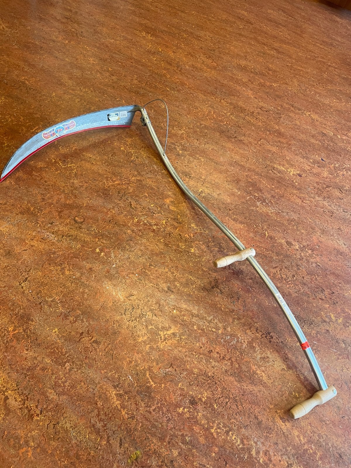 Stalen zeisboog met zeisblad 75 cm - Z.g.a.n, Ophalen, Zo goed als nieuw, Zeis