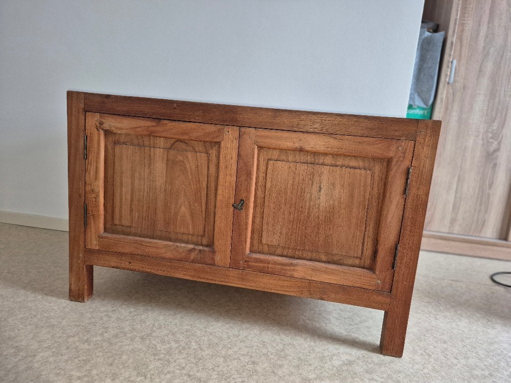 Teak kast / tv meubel, Ophalen, Gebruikt, Teakhout, 50 tot 100 cm