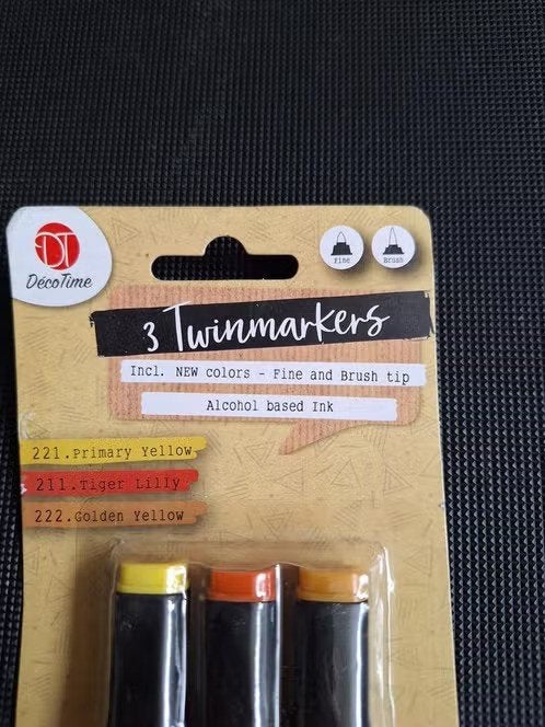 3 twinmarkers van Deco time h, Onbekend, Nieuw, Ophalen of Verzenden, Potlood of Stift