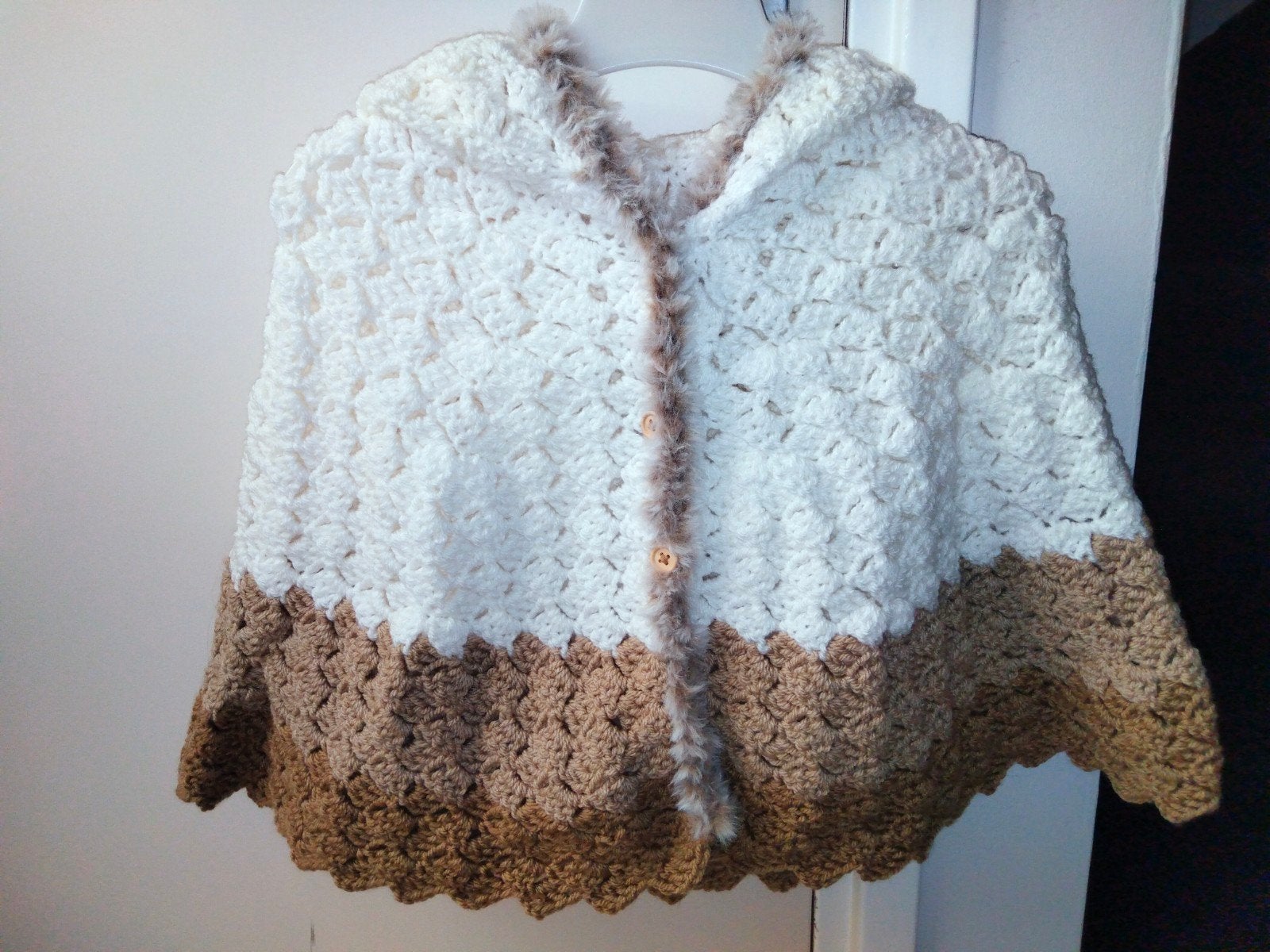 Gehaakte Beren Poncho voor Kinderen (1-2 jaar), Ophalen of Verzenden, Nieuw, Handgemaakt, Jongetje of Meisje