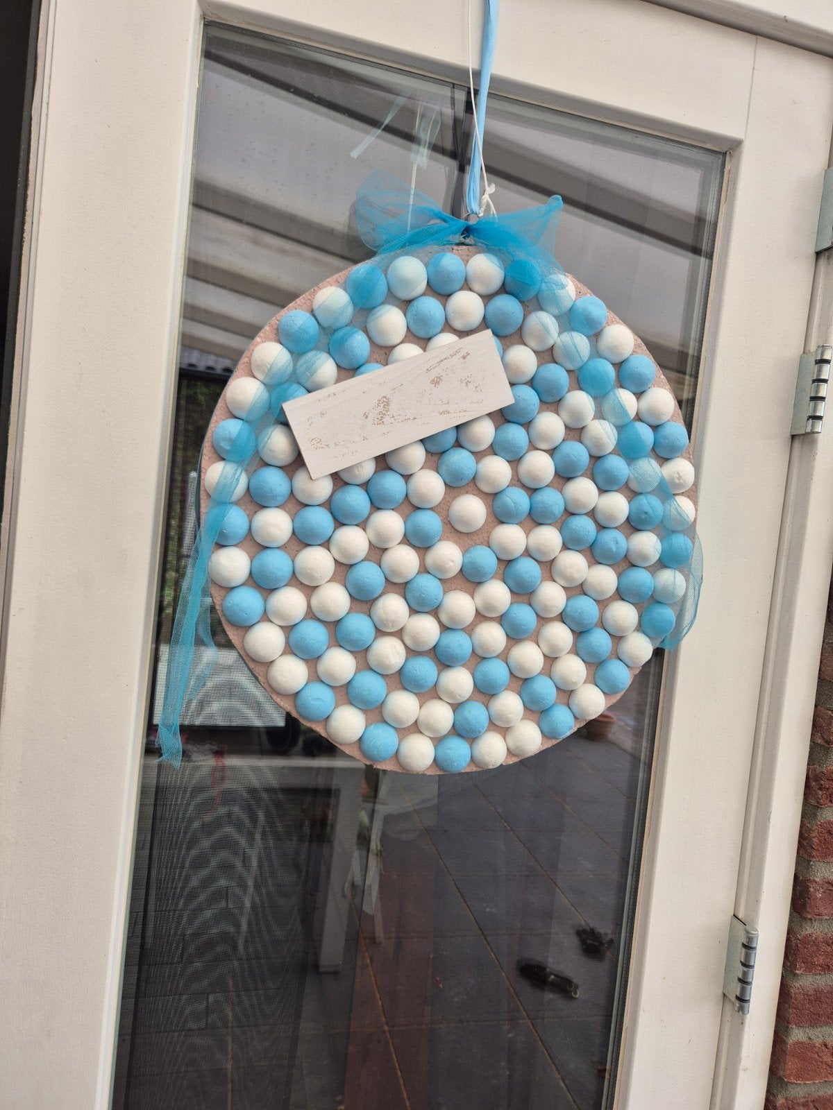 geboortebord beschuit, Kinderen en Baby's, Kraamcadeaus en Geboorteborden, Ophalen, Gebruikt, Geboortebord