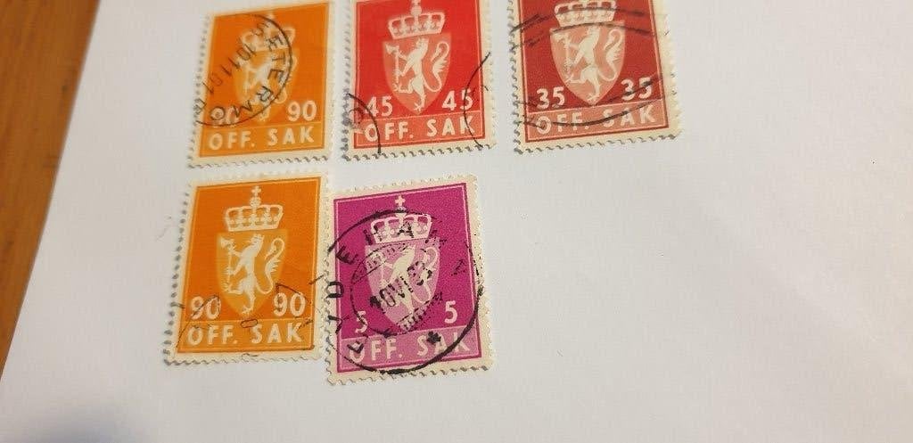 5492 noorwegen off sak dienstzegels, Postzegels en Munten, Verzenden, Noorwegen