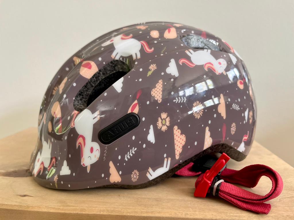 ABUS Fietshelm Kinderen Eenhoorn Design, Ophalen of Verzenden, Zo goed als nieuw