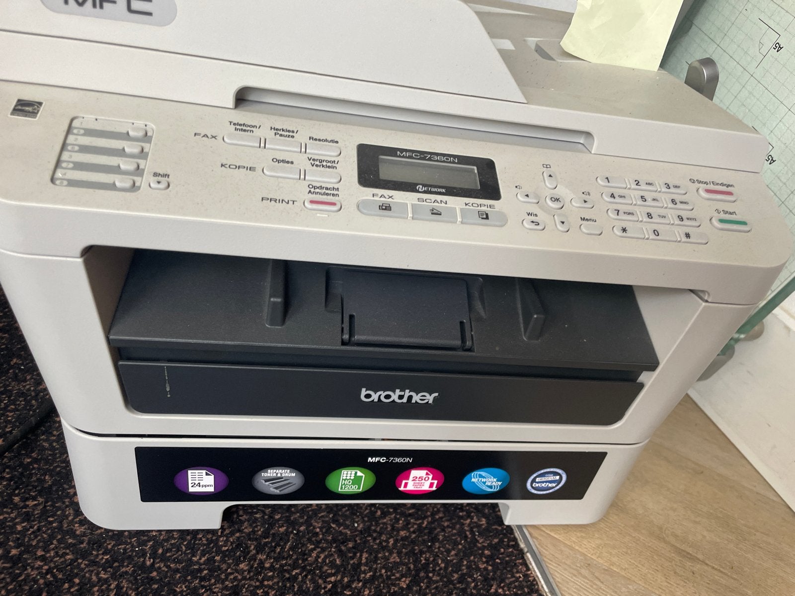 Brother MFC-7360N All-in-one Laserprinter, Computers en Software, Gebruikt, Faxen, All-in-one, Ophalen of Verzenden
