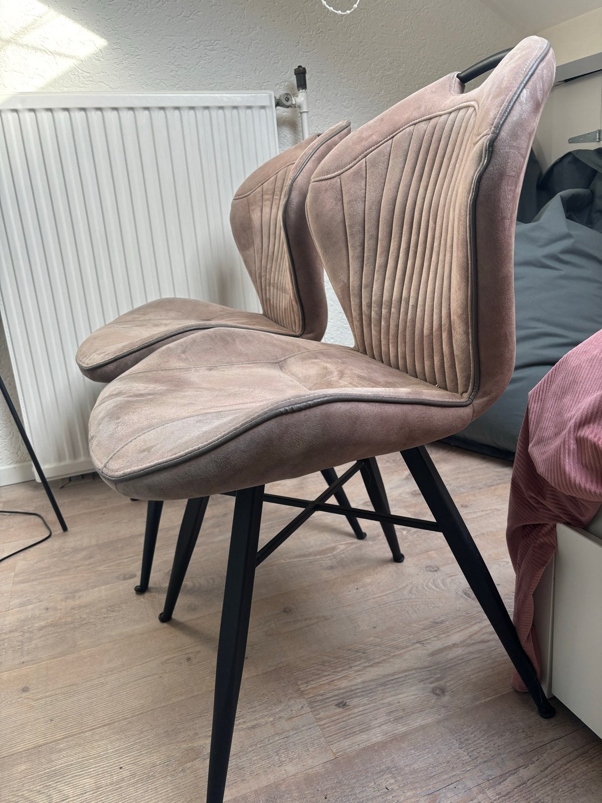 2 eethoekstoelen - comfortabel, Huis en Inrichting, Stoelen, Ophalen, Gebruikt, Twee, Bruin