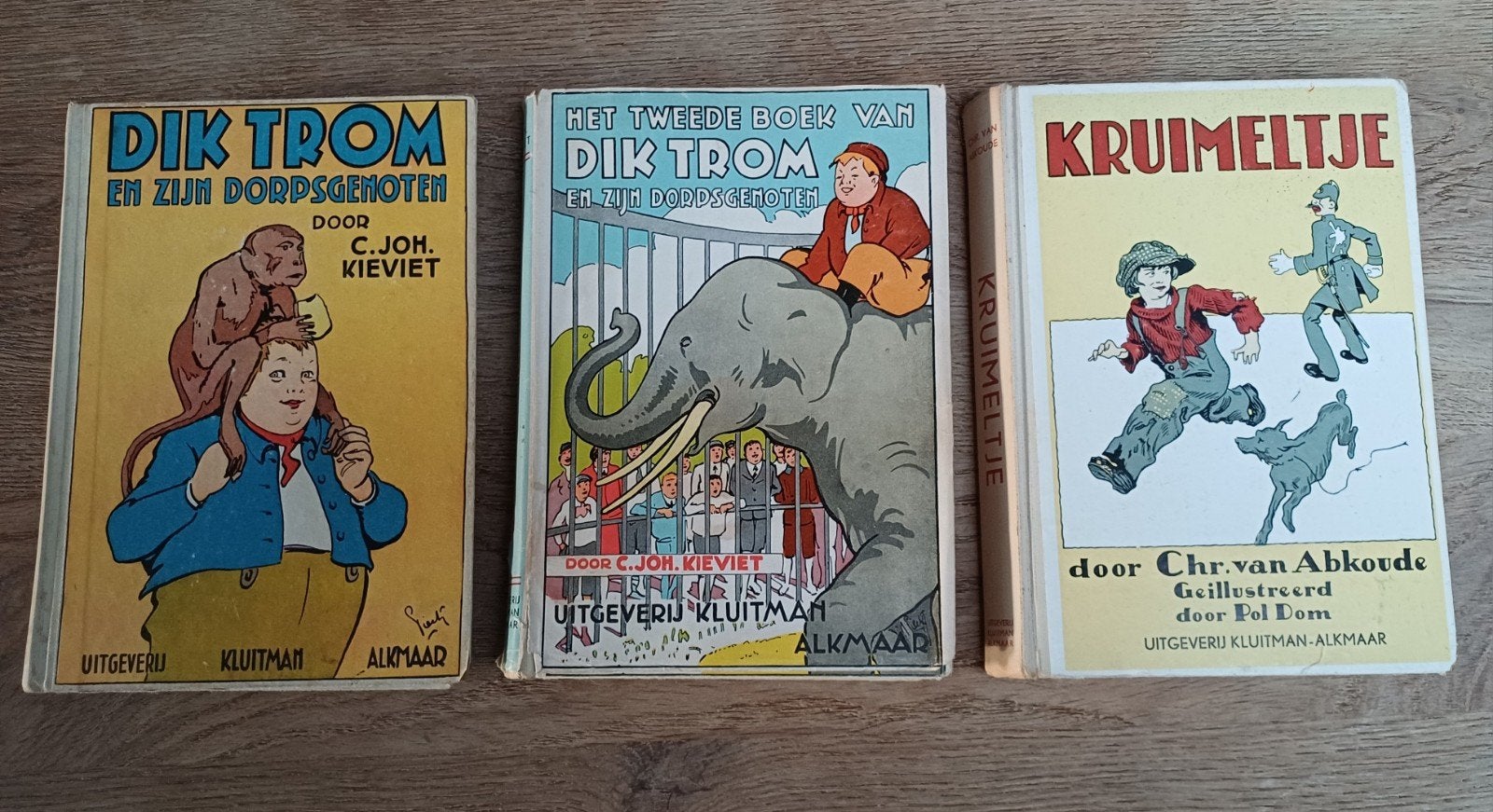 Vintage Kinderboeken: Dik Trom en Kruimeltje (Kluijtman), Boeken, Ophalen of Verzenden, Gelezen, Chr. van Abkoude, C. Joh. Kieviet