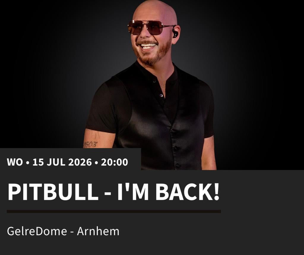 1x kaartje Pitbull Golden Circle, Eén persoon, Juni