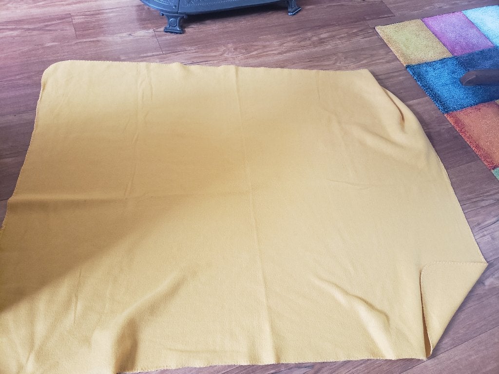 Fleece deken geel, Ophalen