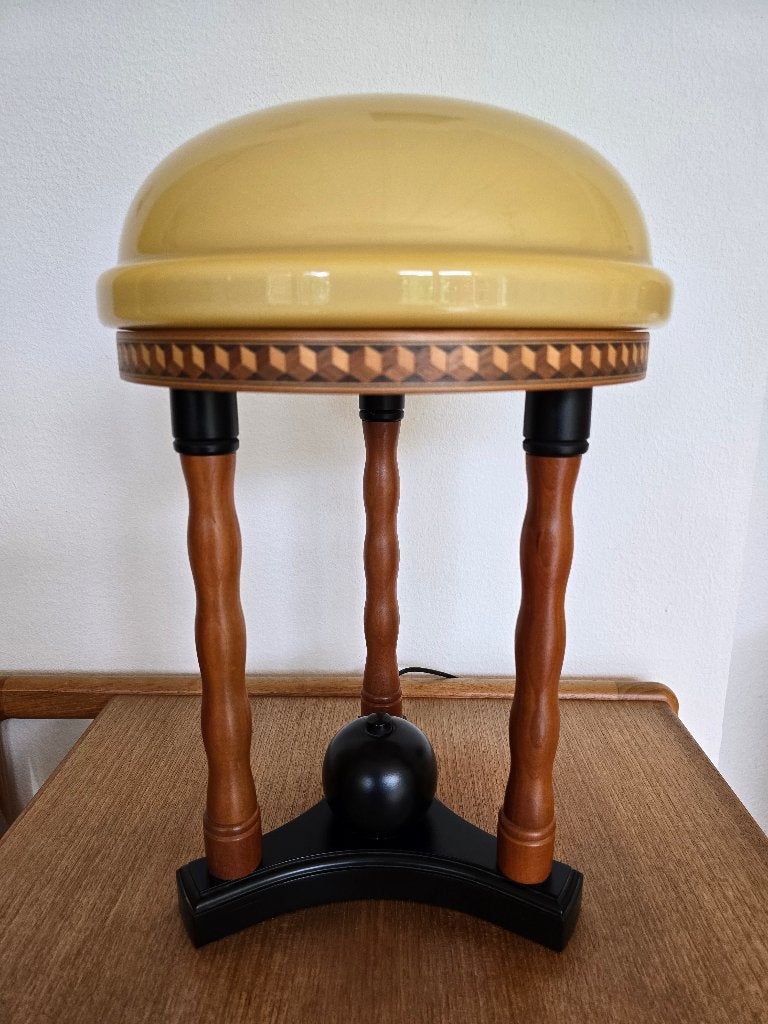 Temde Leuchten tafellamp De Bijenkorf, Huis en Inrichting, Ophalen of Verzenden, Gebruikt, Glas