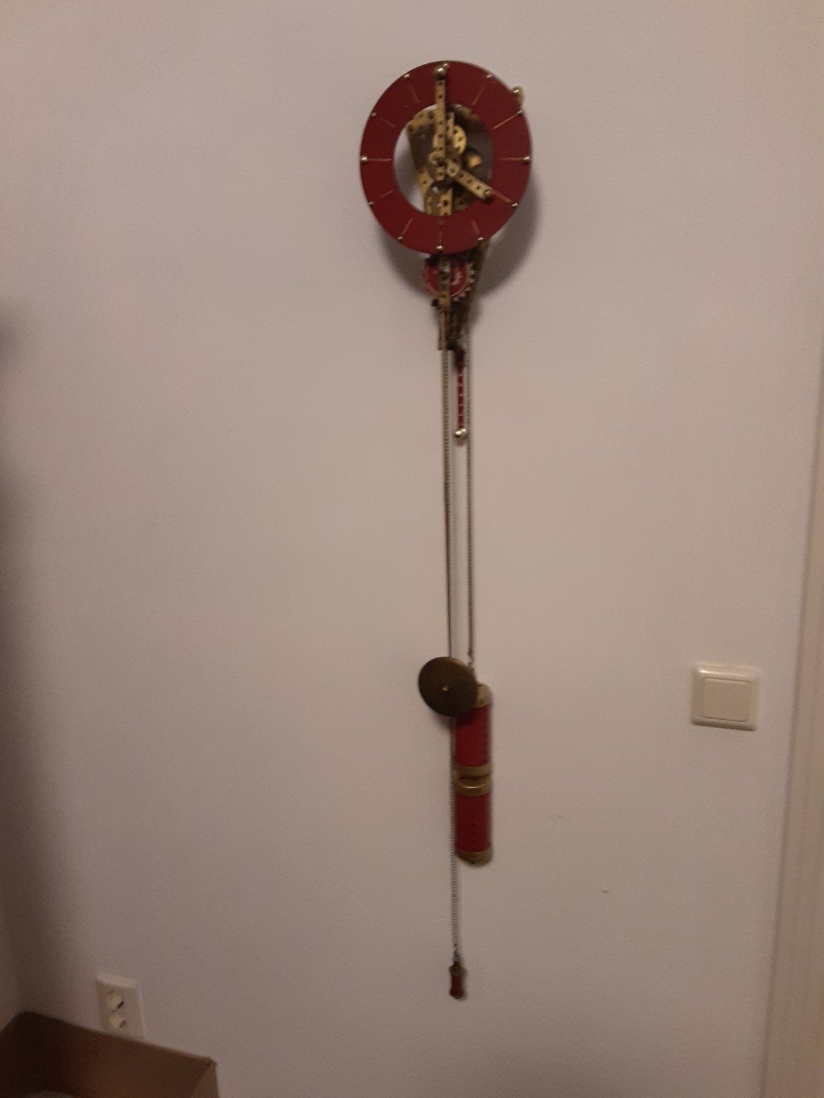 Unieke Meccano Wandklok - Handgemaakt en Functioneel, Hobby en Vrije tijd, Ophalen of Verzenden
