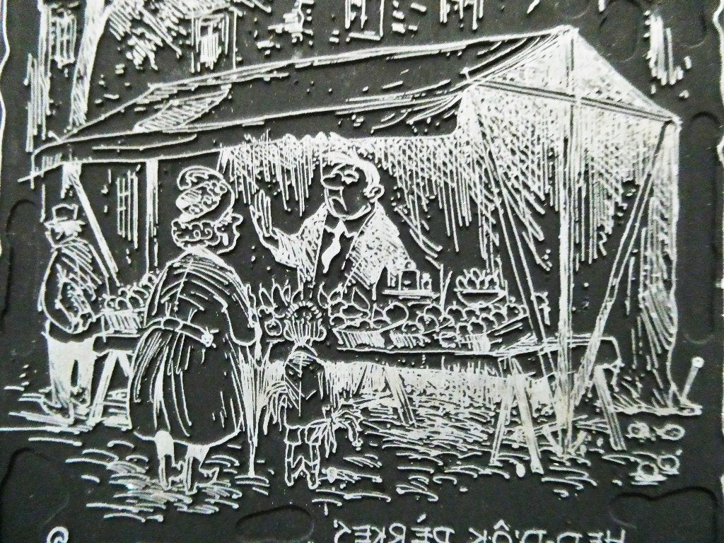 Stempel marktkraam fruitkraam markt kraam België, Ophalen of Verzenden