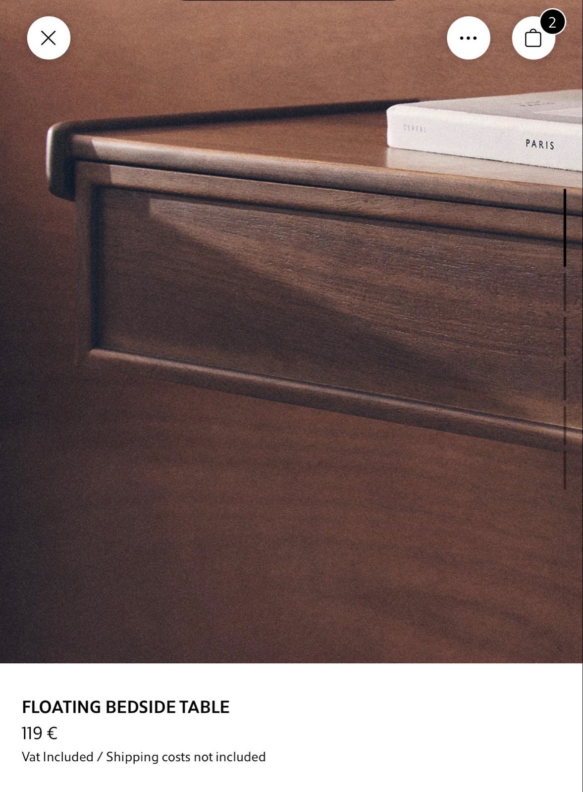2x Zara Home zwevend nachtkastje (nieuw en z.g.a.n.), Huis en Inrichting, Slaapkamer | Nachtkastjes, Ophalen, Minder dan 45 cm