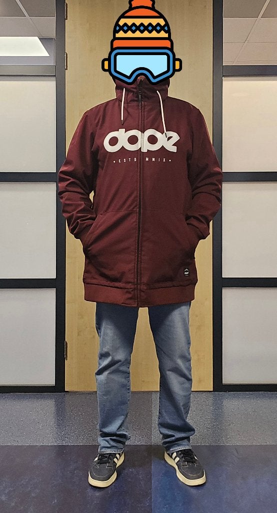 Dope Snow skijas snowboard jas bordeaux- mt. XL, Verzenden, Dope Snow, Maat 56/58 (XL), Zo goed als nieuw