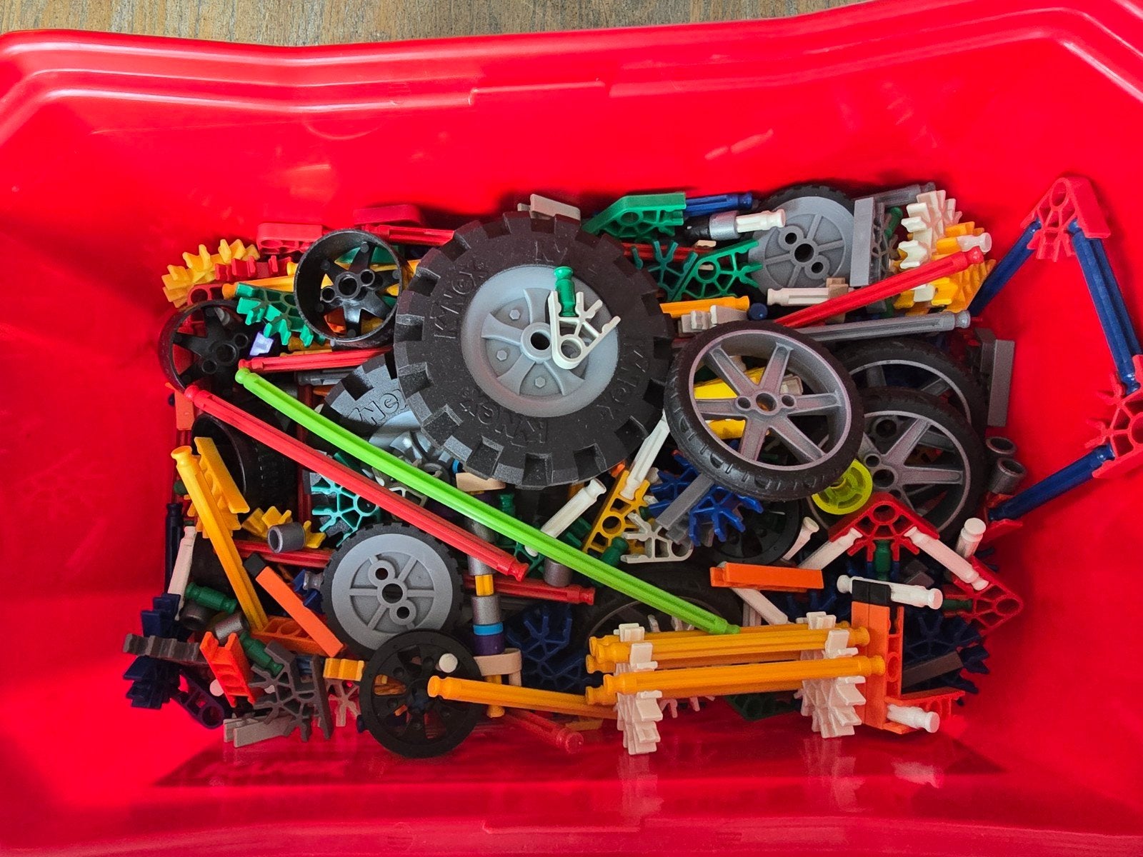 Grote bak K'nex met boekjes, Ophalen, Gebruikt, K'nex