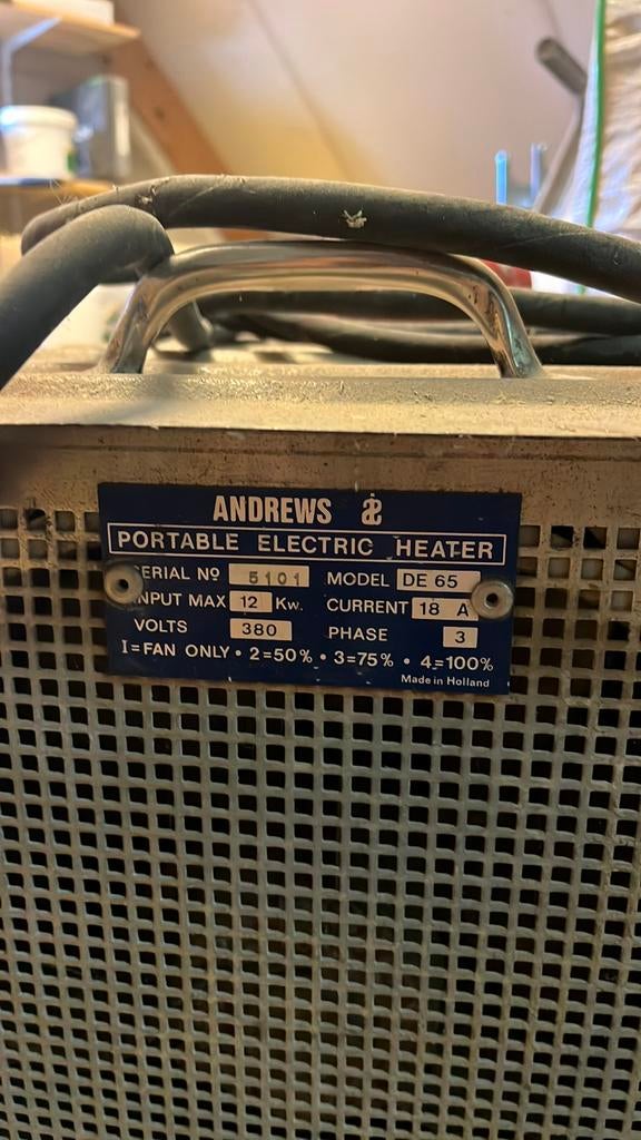 Andrews 380 volt kachel, Doe-het-zelf en Verbouw, Elektra en Kabels, Ophalen, Gebruikt