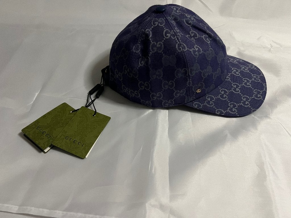 Gucci GG Monogram Baseball Cap Blauw | M (58 cm), Ophalen of Verzenden, Nieuw, 57 cm (M, 7⅛ inch) of minder, Pet