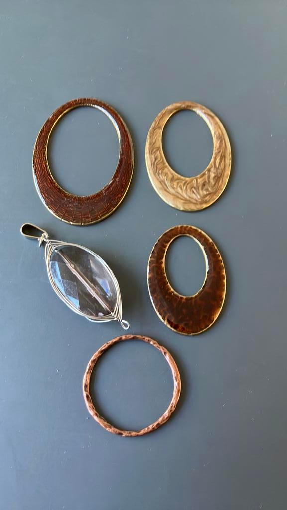 3 OVALEN voor KETTINGEN +  1 HANGER, Ophalen of Verzenden, Nieuw, Hanger