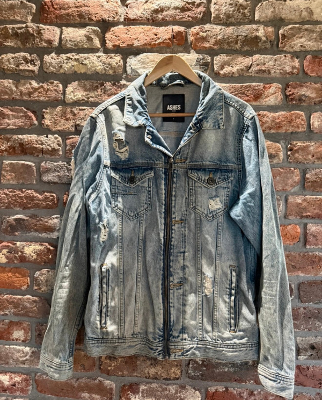 Ashes to Dust Denim Jas - Maat L, Ophalen of Verzenden, Zo goed als nieuw, Maat 52/54 (L), Blauw