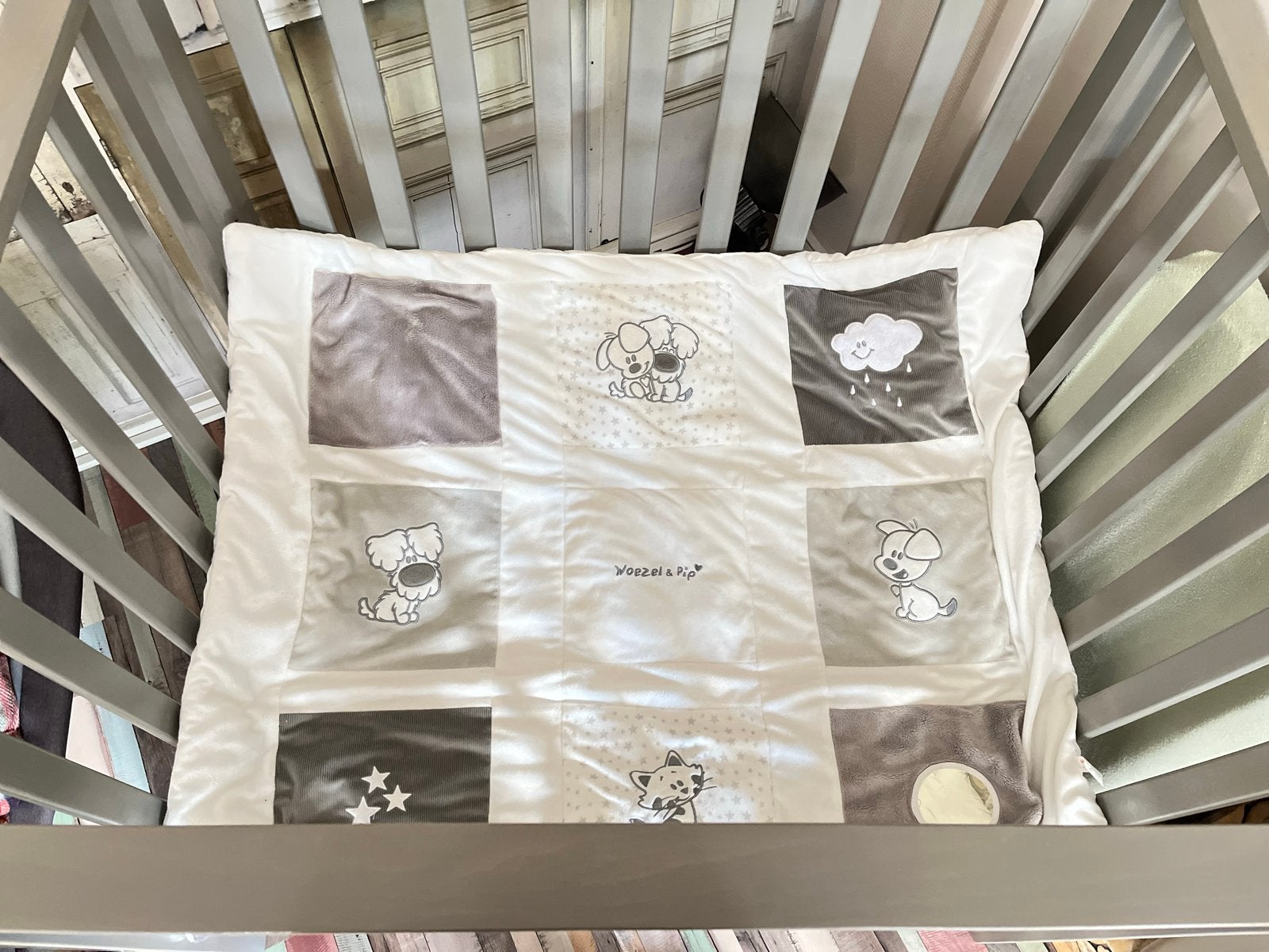 Verstelbare hoogte Babybox met Woezel & Pip matras, Ophalen, 70 tot 85 cm, Zo goed als nieuw, Minder dan 140 cm