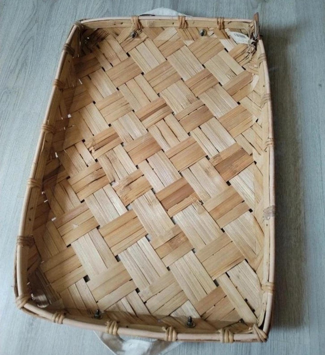 Rieten Mand/Schaal - Rustic Rattan Handmade Collection, Ophalen of Verzenden, Zo goed als nieuw, Rond, Riet
