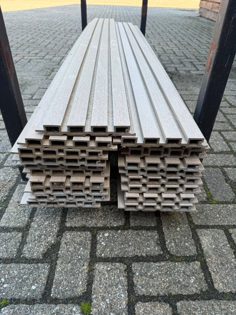 Composiet gevelplanken, rhombus profiel, vergrijsd eiken, Ophalen, Nieuw