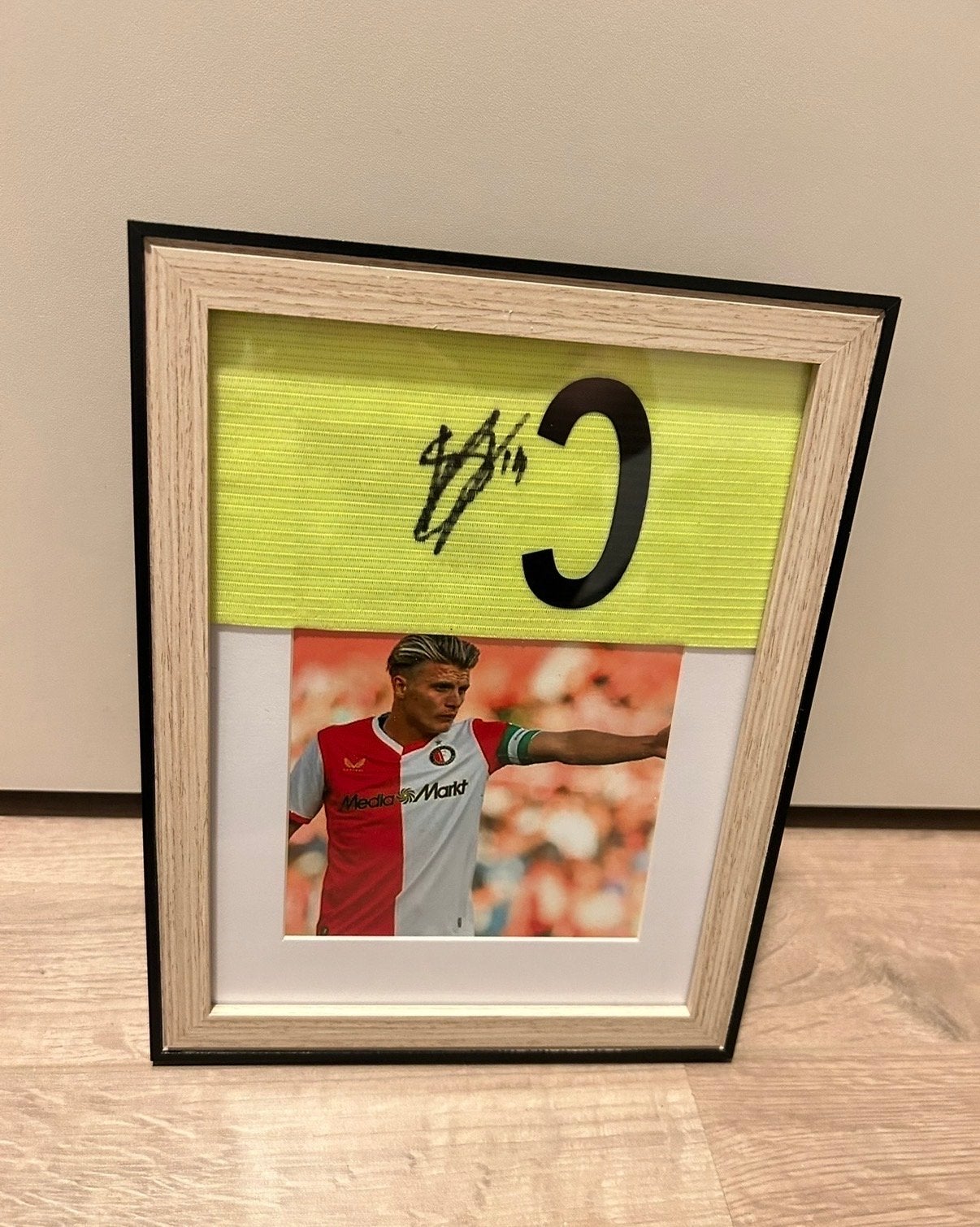 Gesigneerde aanvoerdersband Sem Steijn Feyenoord, Verzamelen, Ophalen of Verzenden, Zo goed als nieuw, Feyenoord, Overige typen