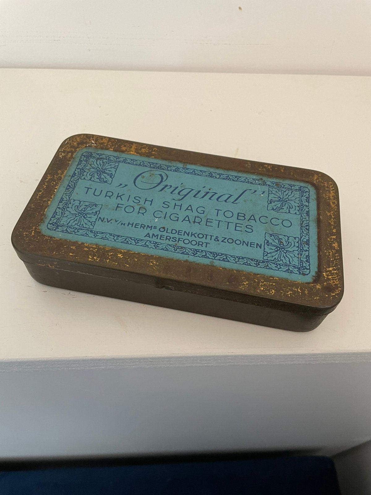 Herms Oldenkott & Zoonen NL | metalen tabaksdoos | 1880-1930, Ophalen of Verzenden, Gebruikt, Tabaksdoos of Verpakking