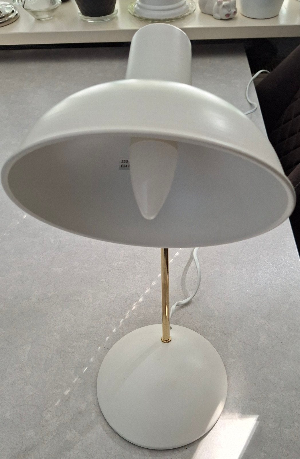 mooie schemerlamp, 42 cm, Ophalen of Verzenden, Zo goed als nieuw, Met kap