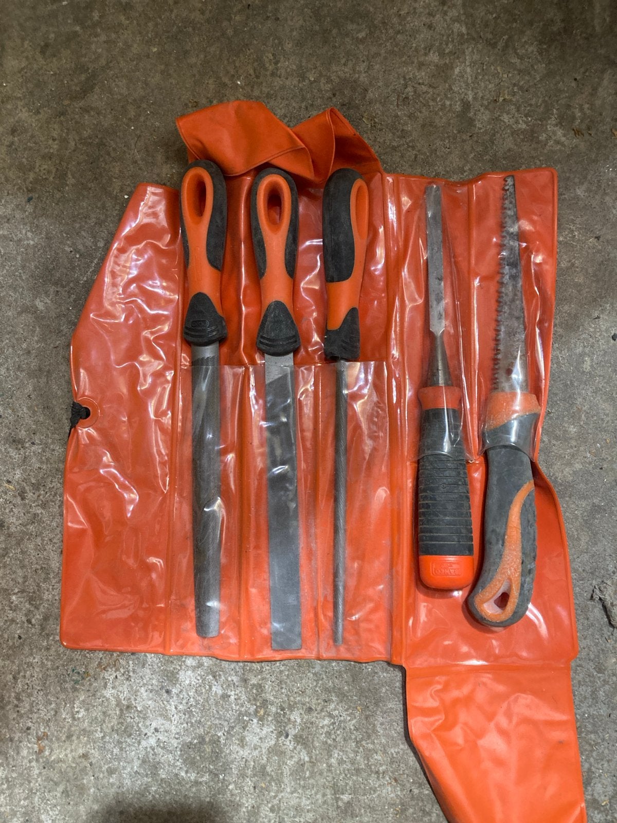 Bahco Vijlenset met Zaag en Beitel in Opbergrol, Doe-het-zelf en Verbouw, Gereedschap | Handgereedschap, Ophalen of Verzenden