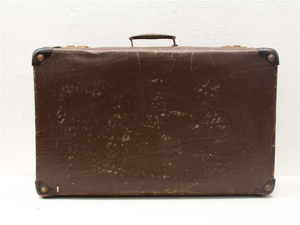 bruine koffer 28869, Overige materialen, Gebruikt, Slot, Ophalen of Verzenden