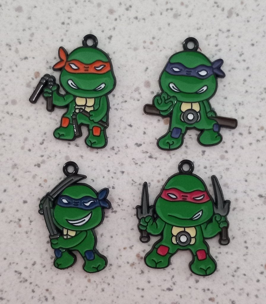 Turtles metalen bedels, Ophalen of Verzenden, Nieuw, Bedel