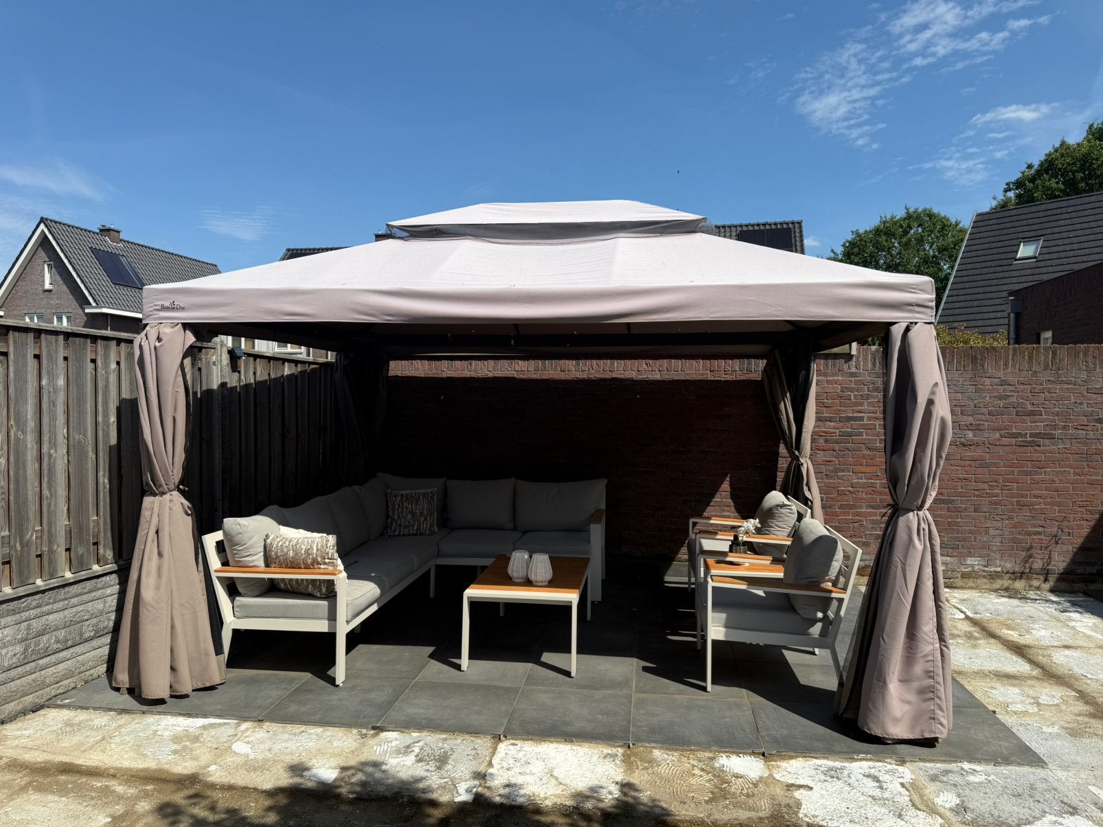 Bois le duc Partytent 4/3 m, Ophalen, Zo goed als nieuw, Minder dan 5 meter