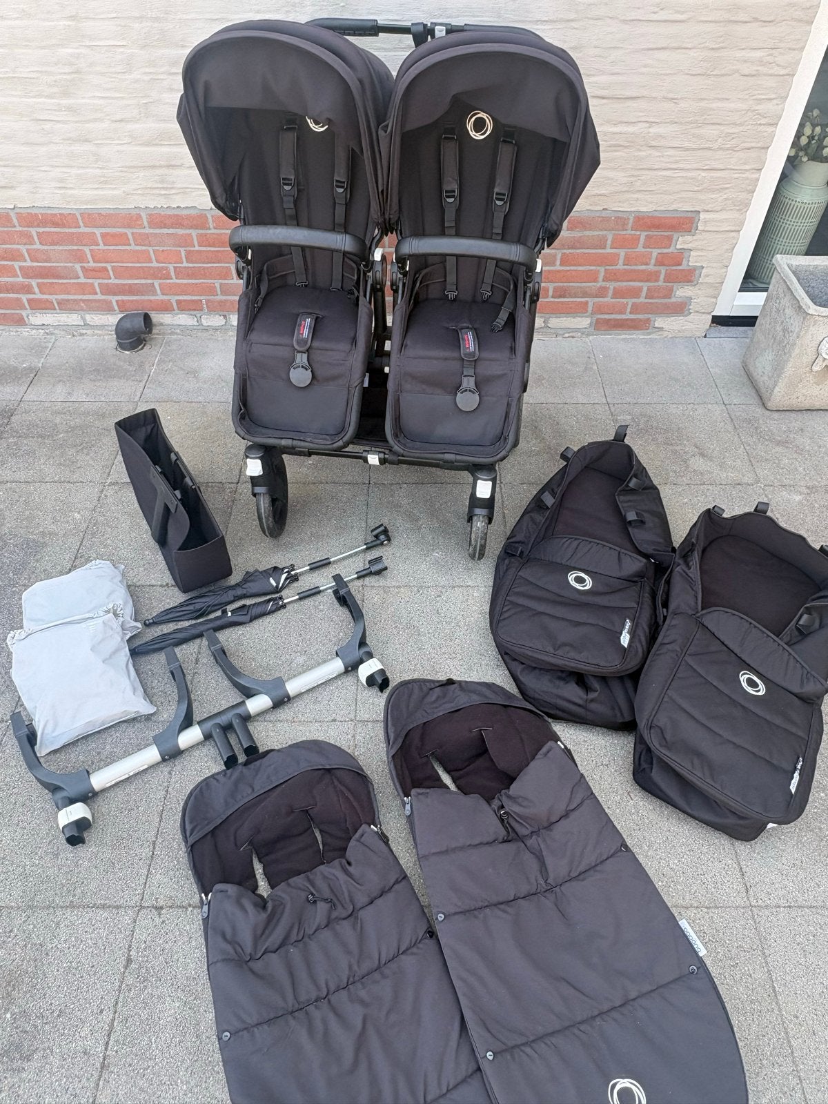 Bugaboo Donkey 3 twin/duo kinderwagen met veel accessoires, Ophalen, Zo goed als nieuw, Combiwagen, Duowagen