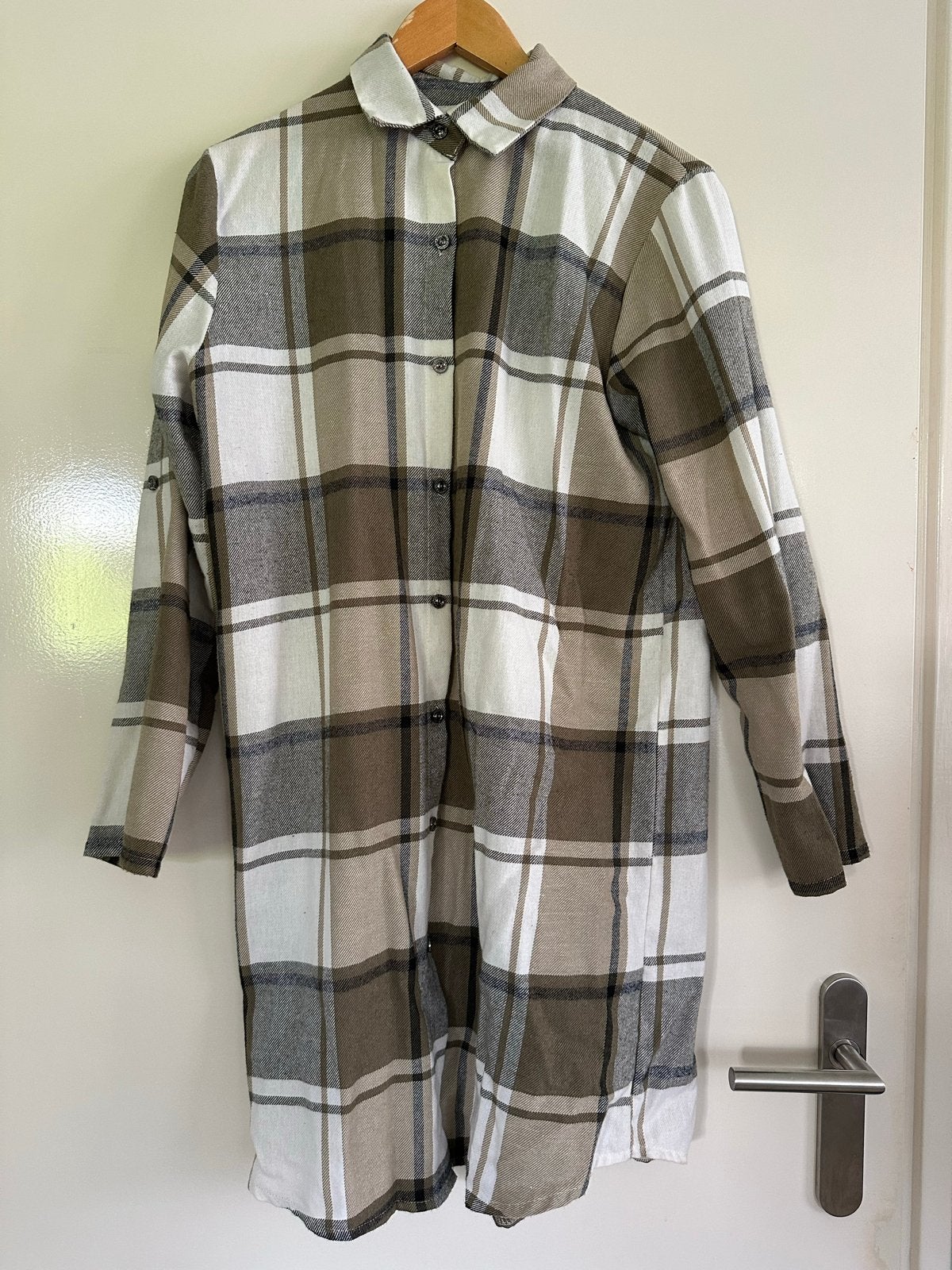 Geruite blousejurk - Made in Italy, Ophalen of Verzenden, Zo goed als nieuw, Maat 38/40 (M), Meerkleurig