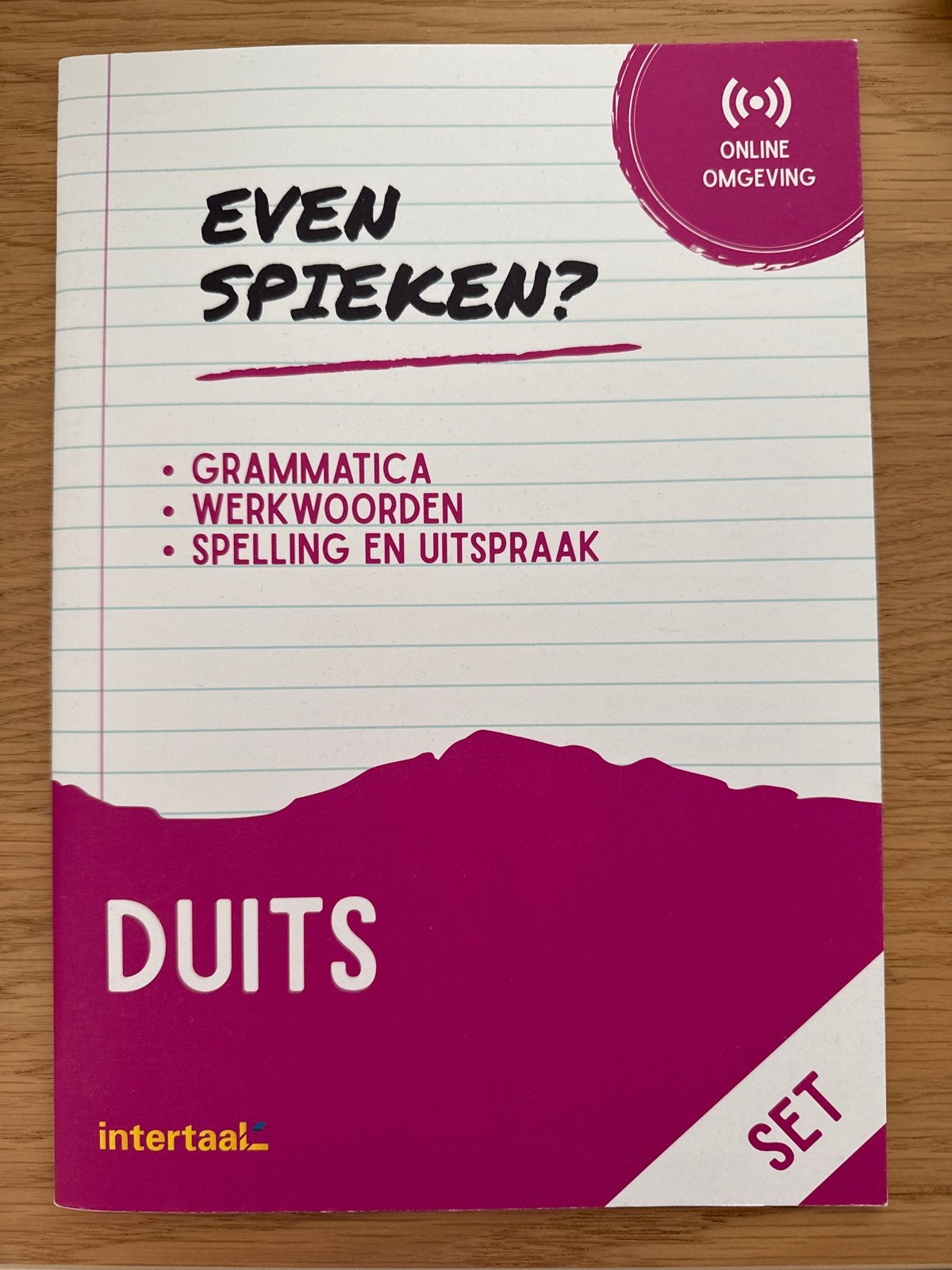 Even Spieken - Duits grammatica, spelling, uitspraak, werkwo, Boeken, Ophalen of Verzenden, Zo goed als nieuw, Overige niveaus