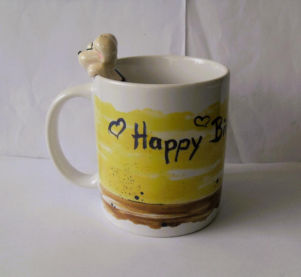 Diddl Beker Mok Happy Birthday, Verzamelen, Diddl, Zo goed als nieuw, Servies, Diddl, Ophalen of Verzenden