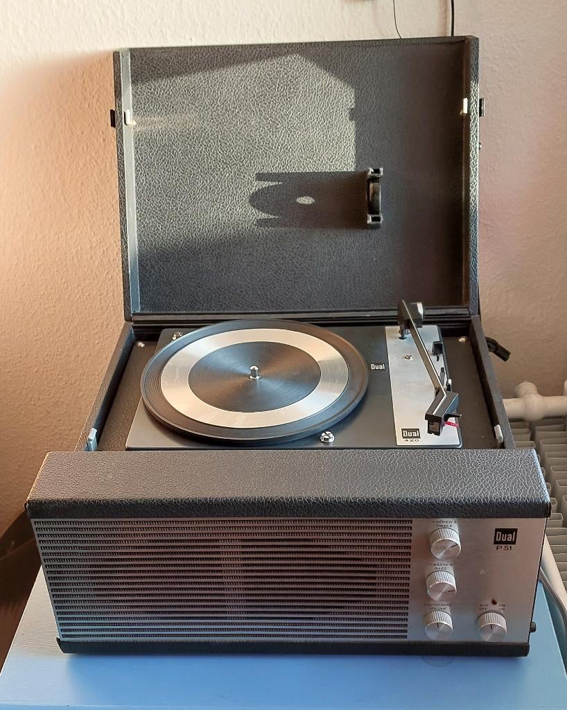 Dual P51 kofferplatenspeler, Audio, Tv en Foto, Platenspelers, Verzenden, Gebruikt, Platenspeler, Dual