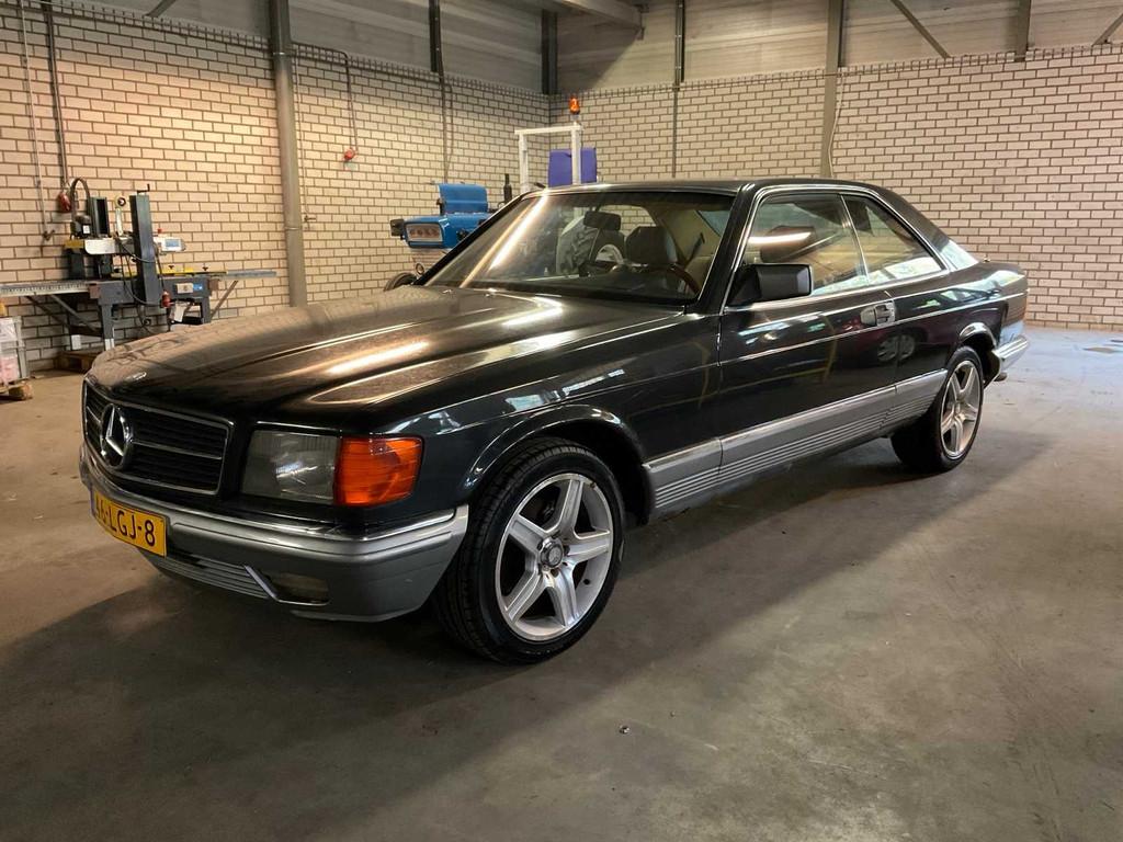 1985 Mercedes-benz S-klasse 380 SEC Oldtimer, Auto's, Oldtimers, Automaat, Zwart, Mercedes-Benz, Bedrijf