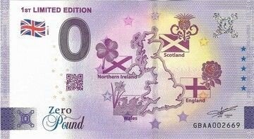 0 Euro Biljet 1st Limited Edition, Postzegels en Munten, Ophalen of Verzenden, Overige landen, 5 euro