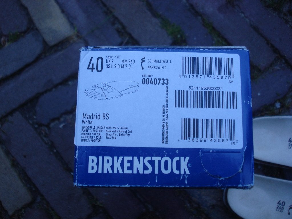 BIRKENSTOCK MADRID WIT NIEUW 40 GRATIS VERZENDING PER POST, Slippers, Verzenden, Wit, Nieuw