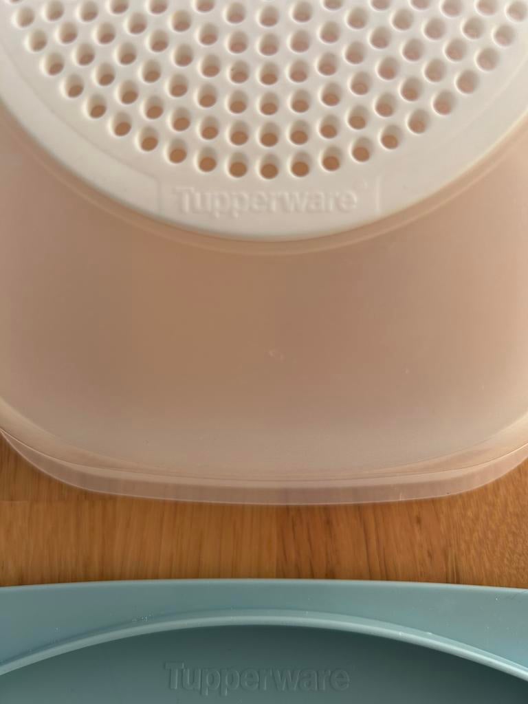 Tupperware blauwe kaas bewaardoos, Huis en Inrichting, Keuken | Tupperware, Gebruikt, Bak of Kom, Blauw, Ophalen of Verzenden