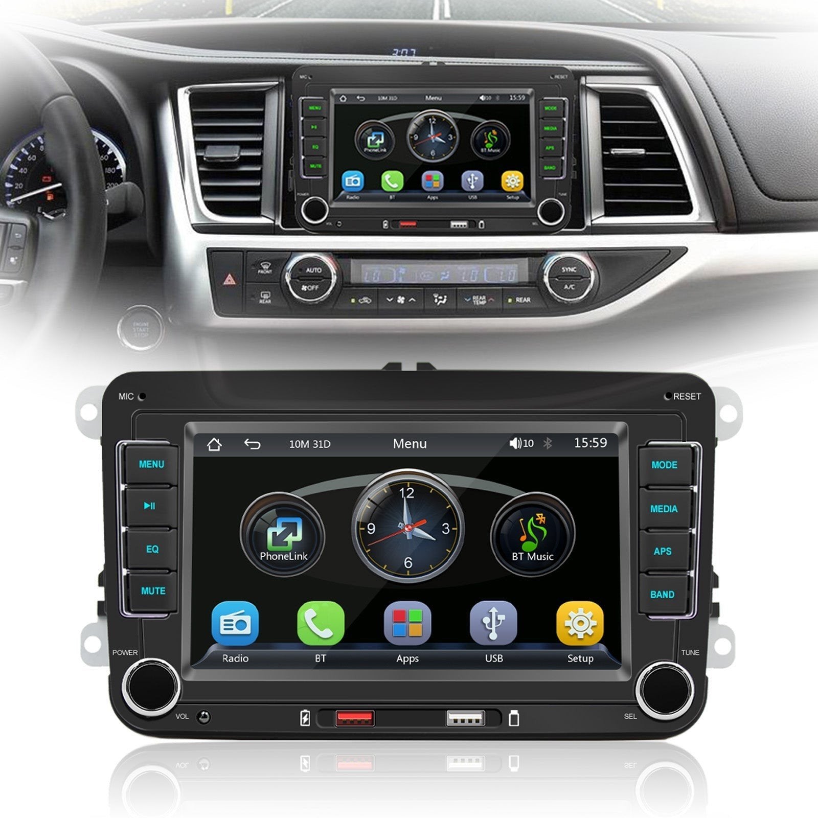 Volkswagen Autoradio met CarPlay en Bluetooth, Auto diversen, Ophalen of Verzenden, Nieuw