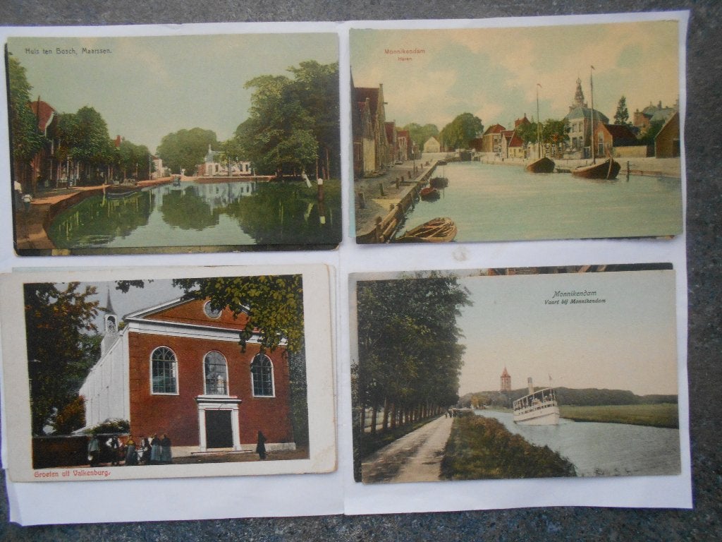 Partij van 20 mooie oude Nederlandse kleuren ansichtkaarten, Ophalen of Verzenden, Voor 1920, Gelopen